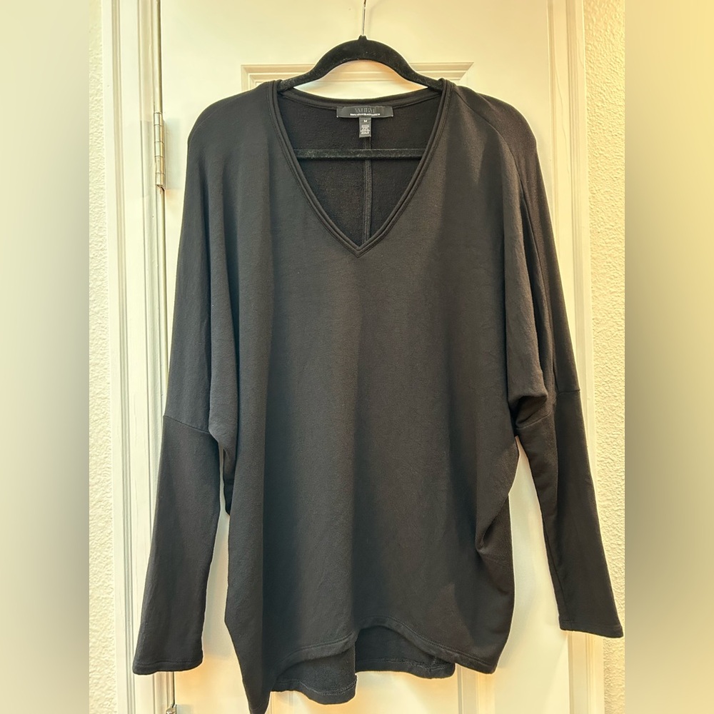 White House Black Market  Passport Dolman Tunic Jet Black